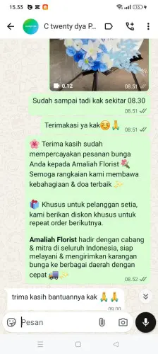 Testimonial Standing Flower kembangan