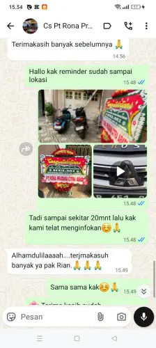 Testimonial Papan Bunga kembangan